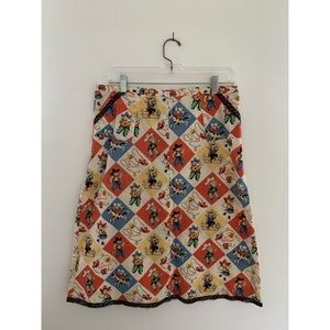 EC STAR cowboy rodeo rockabilly printed skirt EUC